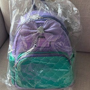 Loungefly Disney Little Mermaid Sequin Collection Ariel Mini Backpack NWT